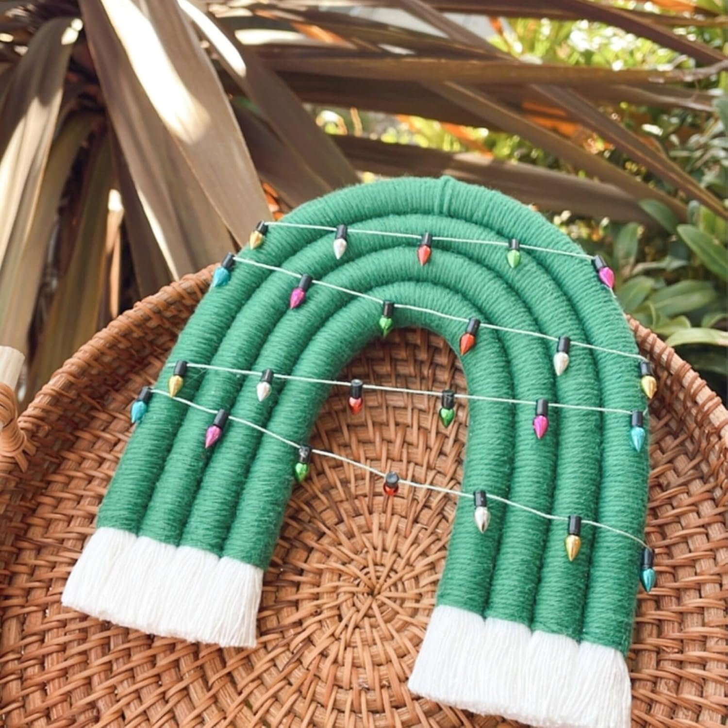 Gnome Fairy Lights Miniature, Gnome Accessories Fairy Lights, Dollhouse Accessories, Miniature Garden Christmas Decoration, Dollhouse Gnome Door Decoration (A) image number 1