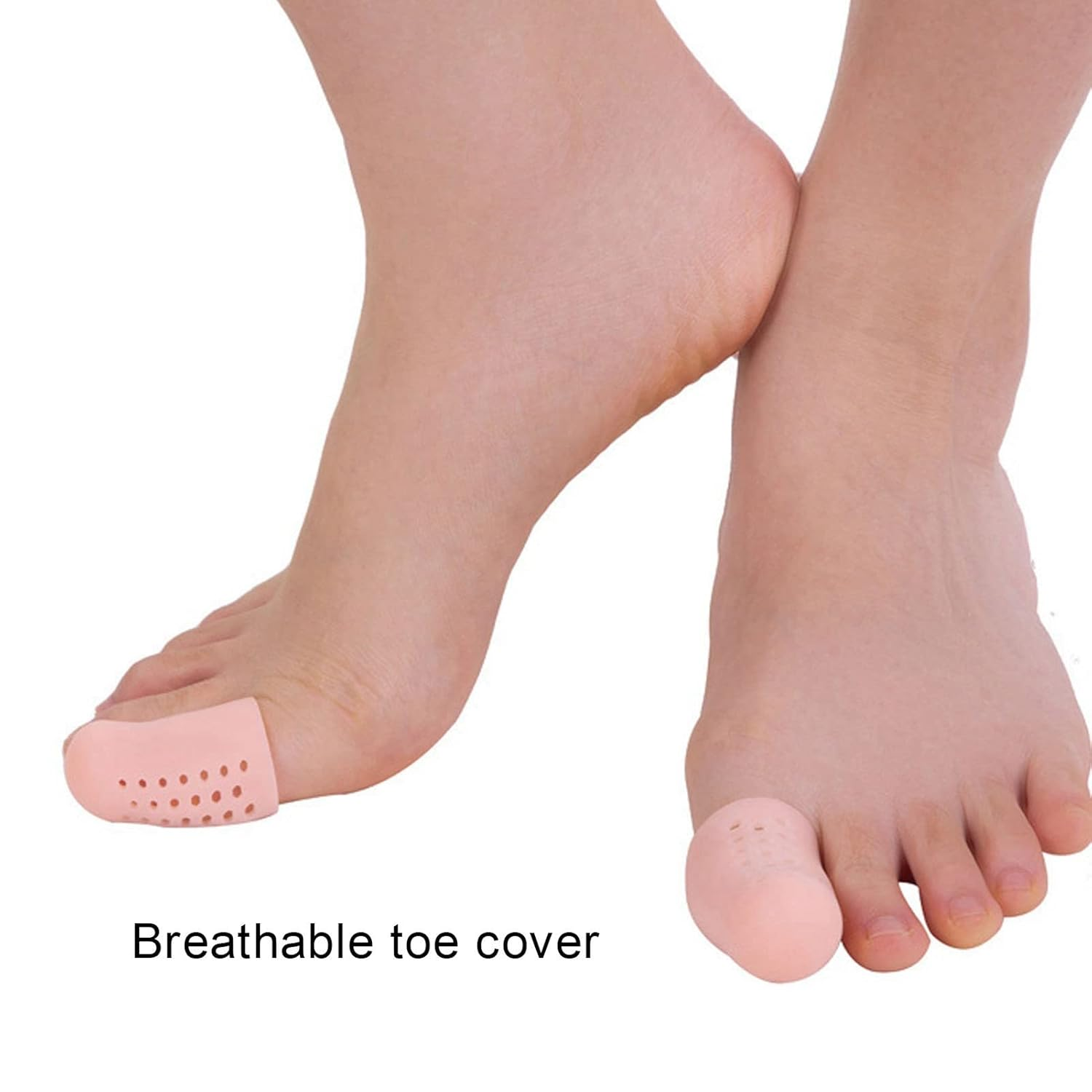 10 Pieces Silicone Finger Protectors, Toe Protector Toe Covers, Finger Caps with Holes for Wound, Breathable Finger Cots Finger Cover Sleeves for Trigger Fingers, Blisters, Corns image number 6