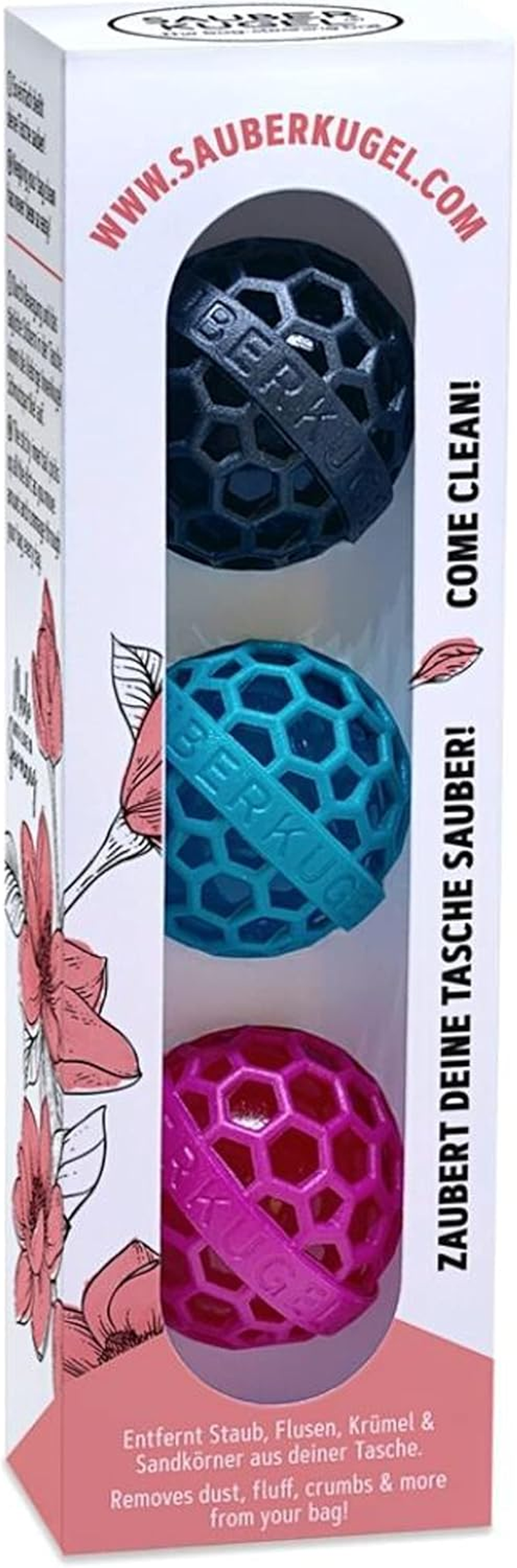 Sauberkugel - the Clean Ball - the Clever Way of Cleaning Purses, Bags, Backpacks and School Bags