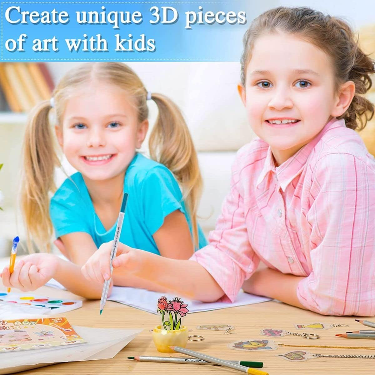 Dorischen 10 PCS A4 Size Heat Shrink Paper Shrink Film Printable for Making DIY Art Jewelry Craft Keyring Hanging Decoration, Charms（Semitransparent） image number 3