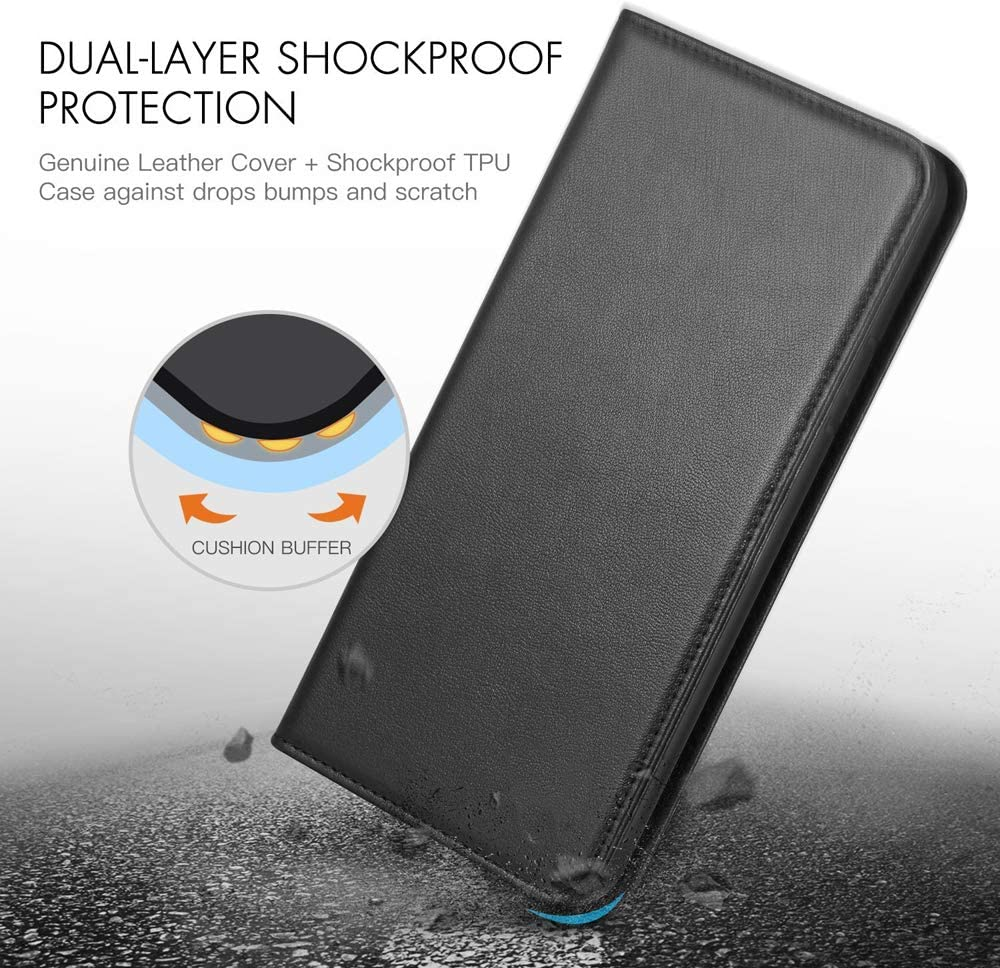 For Oppo A5 Pro 5G Global Version (6.67 Inch) Case, Wallet Cover PU Leather Pockets Shockproof Magnetic Flip Card Holder (For Oppo A5 Pro, Black)