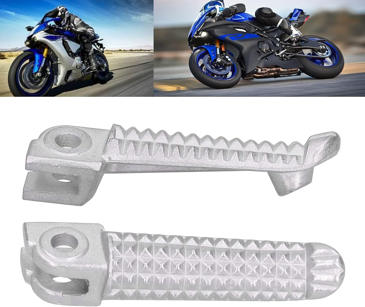 Acouto Front Footrests Foot Pegs Pedal for YZF R1 2002‑2012 for YZF R6 2003‑2011 Motorcycle Foot Rest Foot Step Pegs with Accessories image number 2