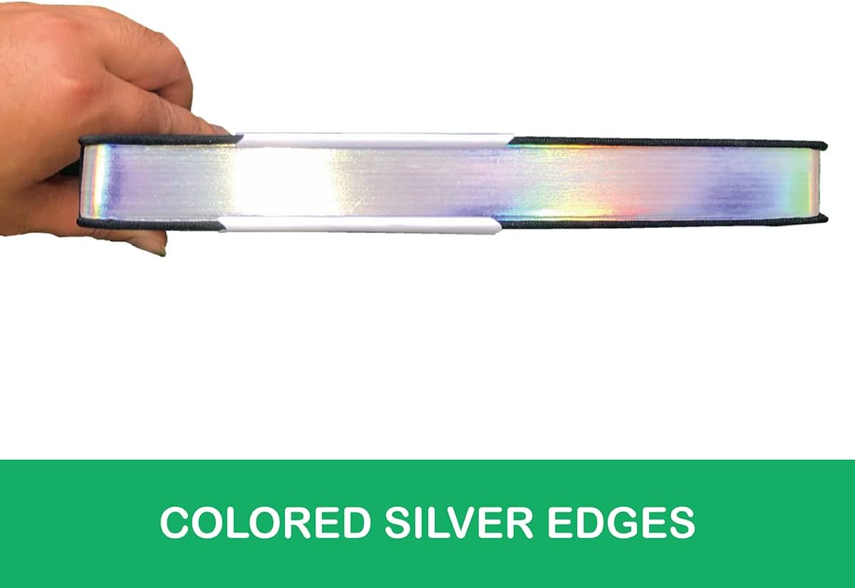 Dotted Notebook Journal 180GSM Bamboo Thick White Paper 160 Pages 5 * 5MM Dot Grid, Lay Flat Binding,Colored Silver Edges, Bookmarks and Expandable Back Pocket (BKP-5) image number 6