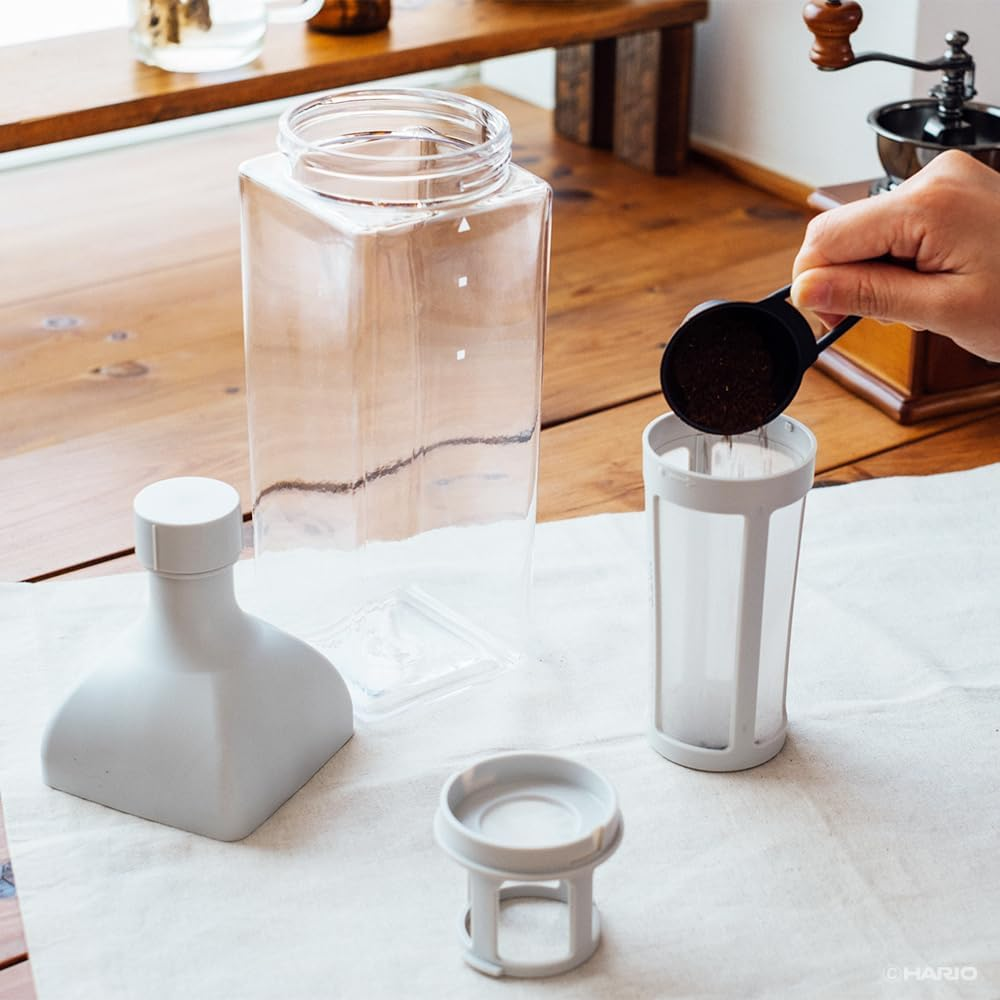 HARIO KAC-110-PGR Kirk Coffee Bottle, Practical Capacity, 33.8 Fl Oz (1,000 Ml), Pale Gray, Made in Japan image number 5