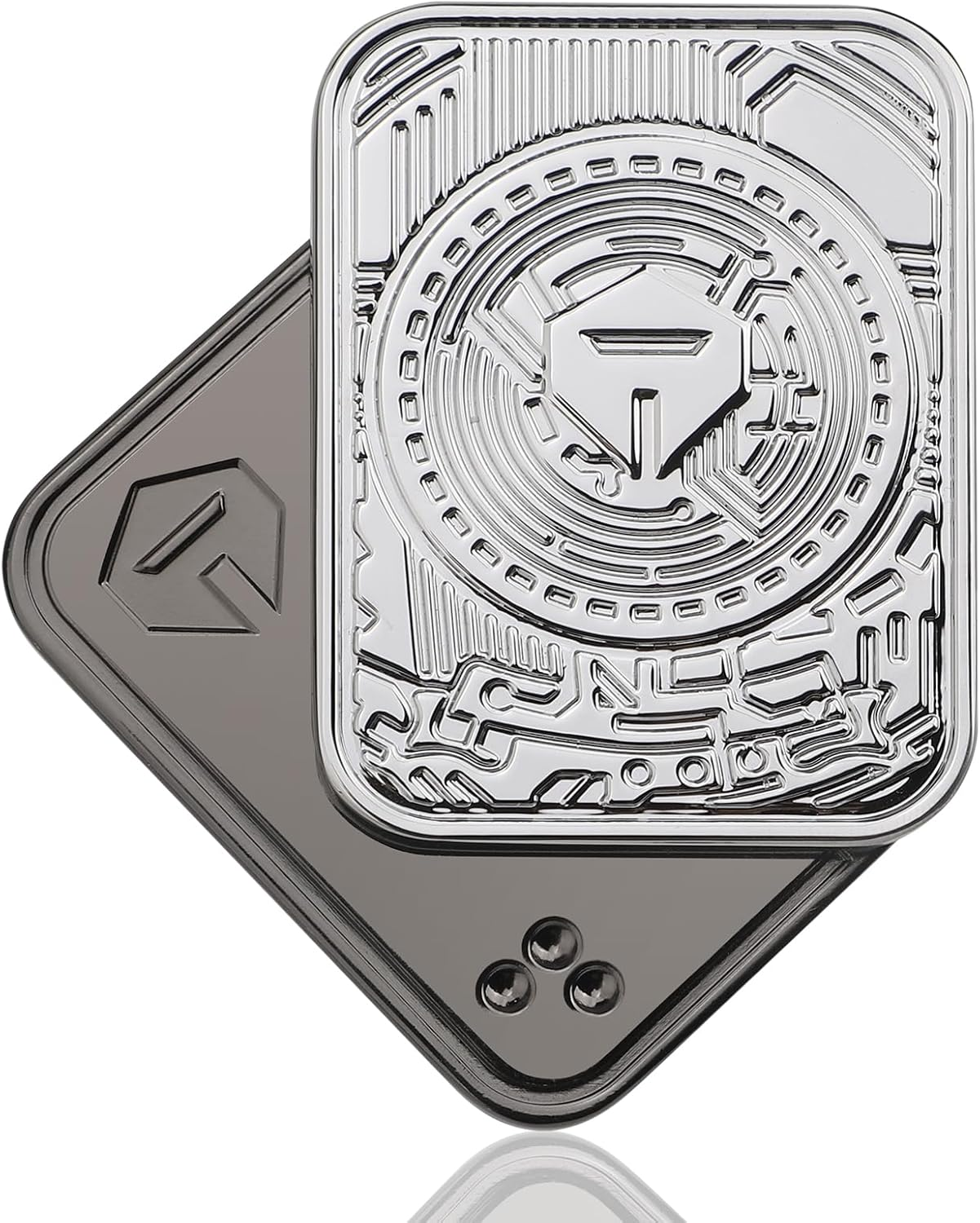 Magnetic EDC Fidget Coin Toy, Cool Sensory Manually Rotate Toy Birthday Present for Boys Girls, Metal Poker Fidget Slider Card, Home Office Classroom Tabletop Desk Decor for Adults Teens image number 5