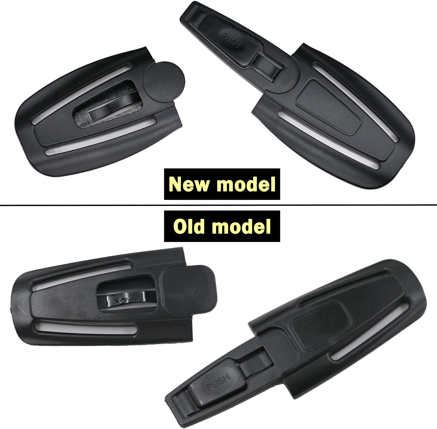 2 Pcs Seat Chest Harness Clip Seat Buckle Lock Stroller Chest Clip Universal Replacement for Baby and Kids Trend,Adjustable Guard (Black) image number 1