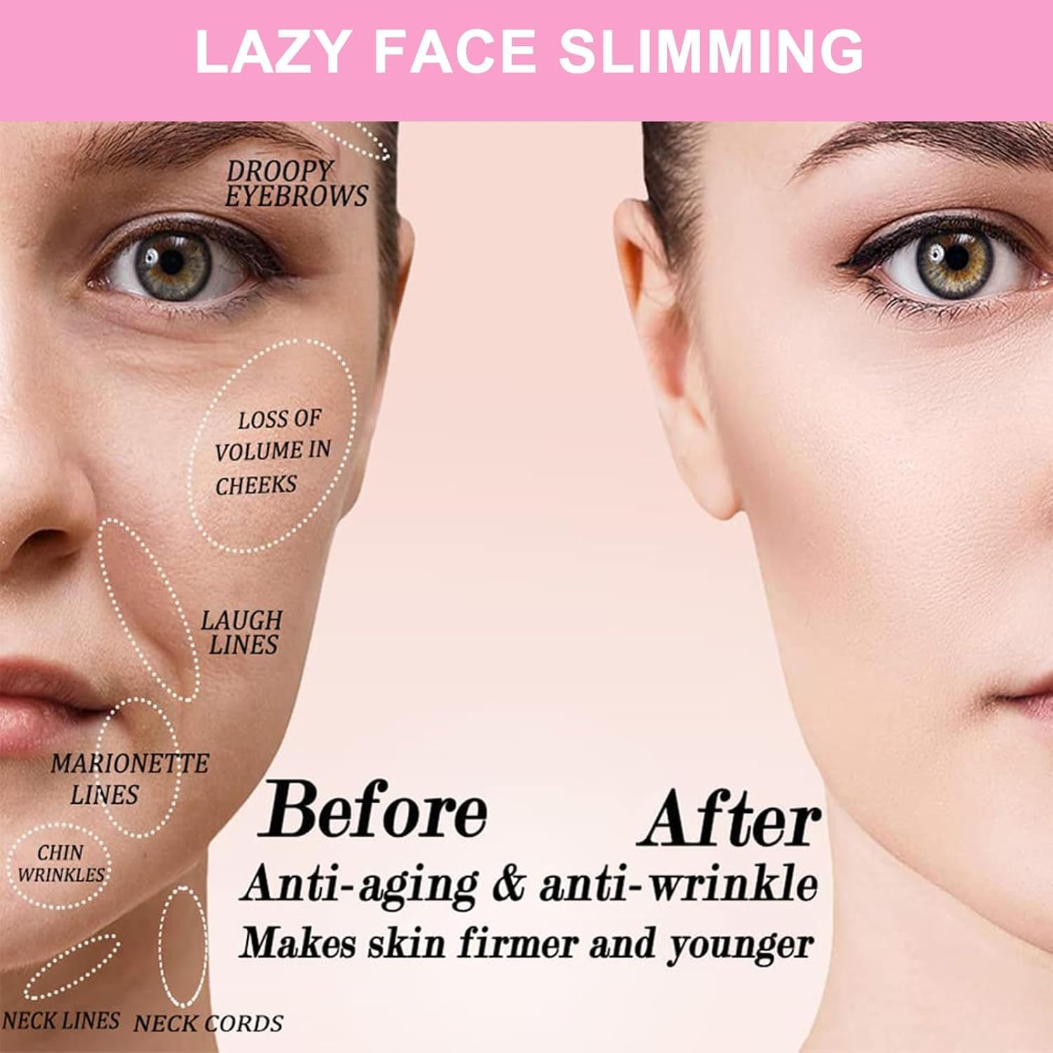 4-Piece Silicone Facial Cupping Set &ndash; Anti-Aging & Anti-Cellulite Vacuum Massage Cups for Face, Eyes, Neck, Back & Body Care &ndash; Rejuvenating Skin Beauty Tool(2 Small + 2 Large, Pink) image number 6