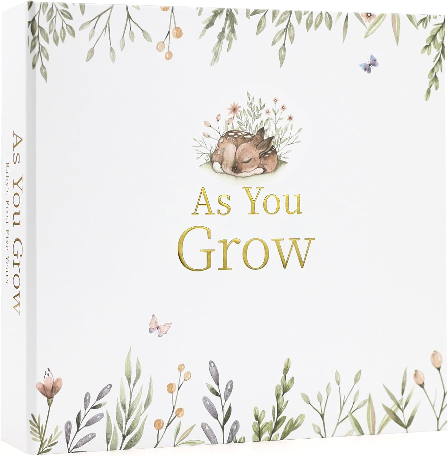 Keepsake Memory Book for Baby Boys or Girls, Timeless First 5 Year Baby Book, a Milestone Book to Record Every Event from Birth to Age 5 Gender Neutral Journal Scrapbook Photo Album (Light Blue)