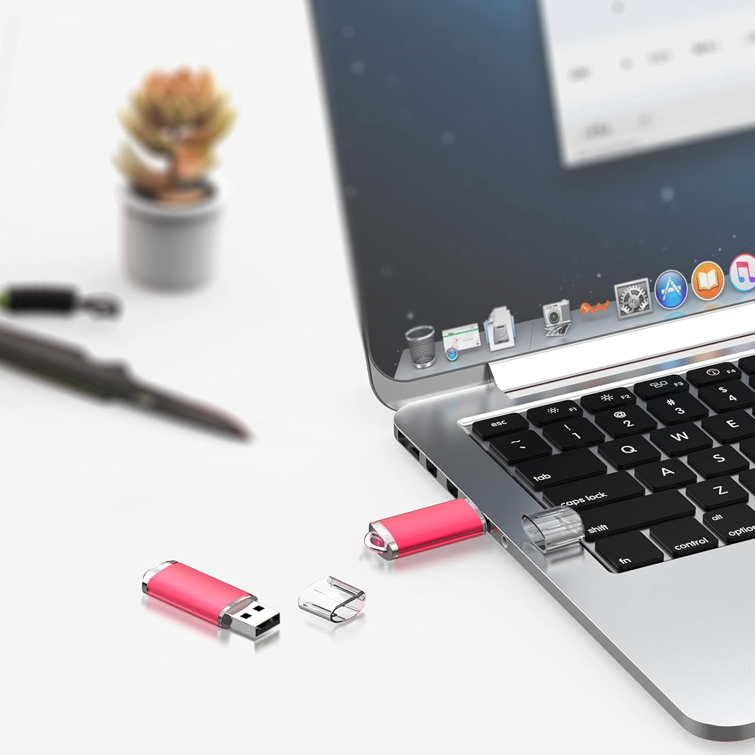 KOOTION 128GB USB 2.0 Flash Drive Thumb Drive Memory Stick Pen Drive with LED Indicator Red image number 6