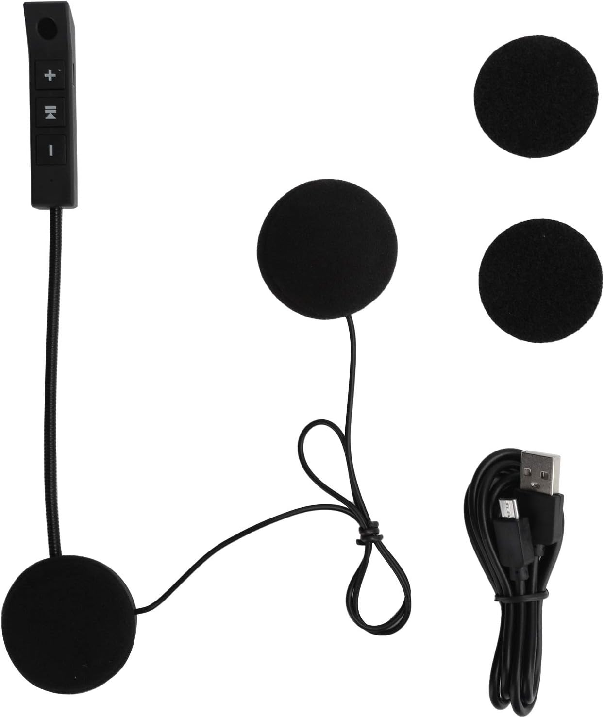 Bluetooth Motorcycle Helmet Wireless Earphones Mic Stereo Headset Noise Reduction for Riding Hands Black image number 2