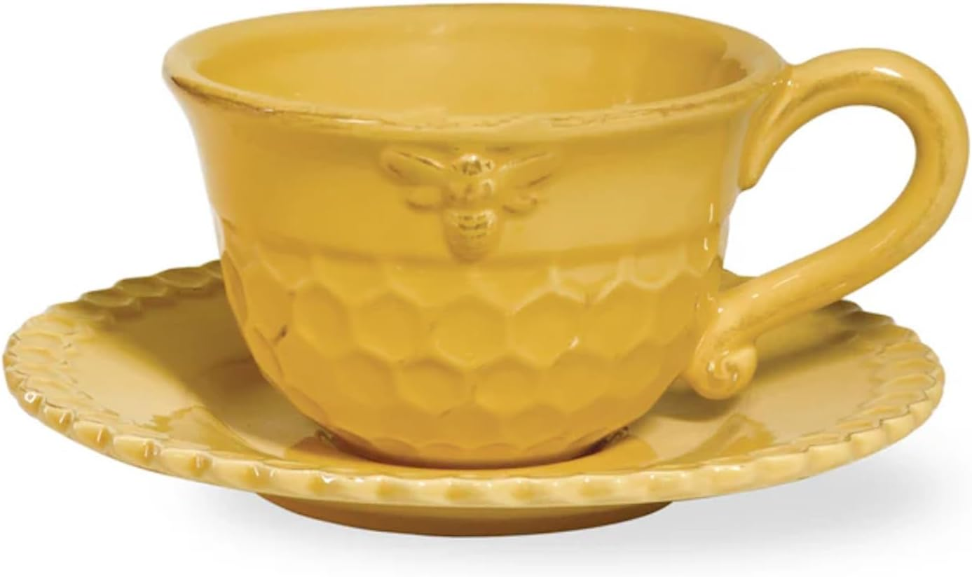 Boston International Embossed Ceramic Salt and Pepper Shakers, 2-Piece Set, Honeycomb,Jc16117 image number 3