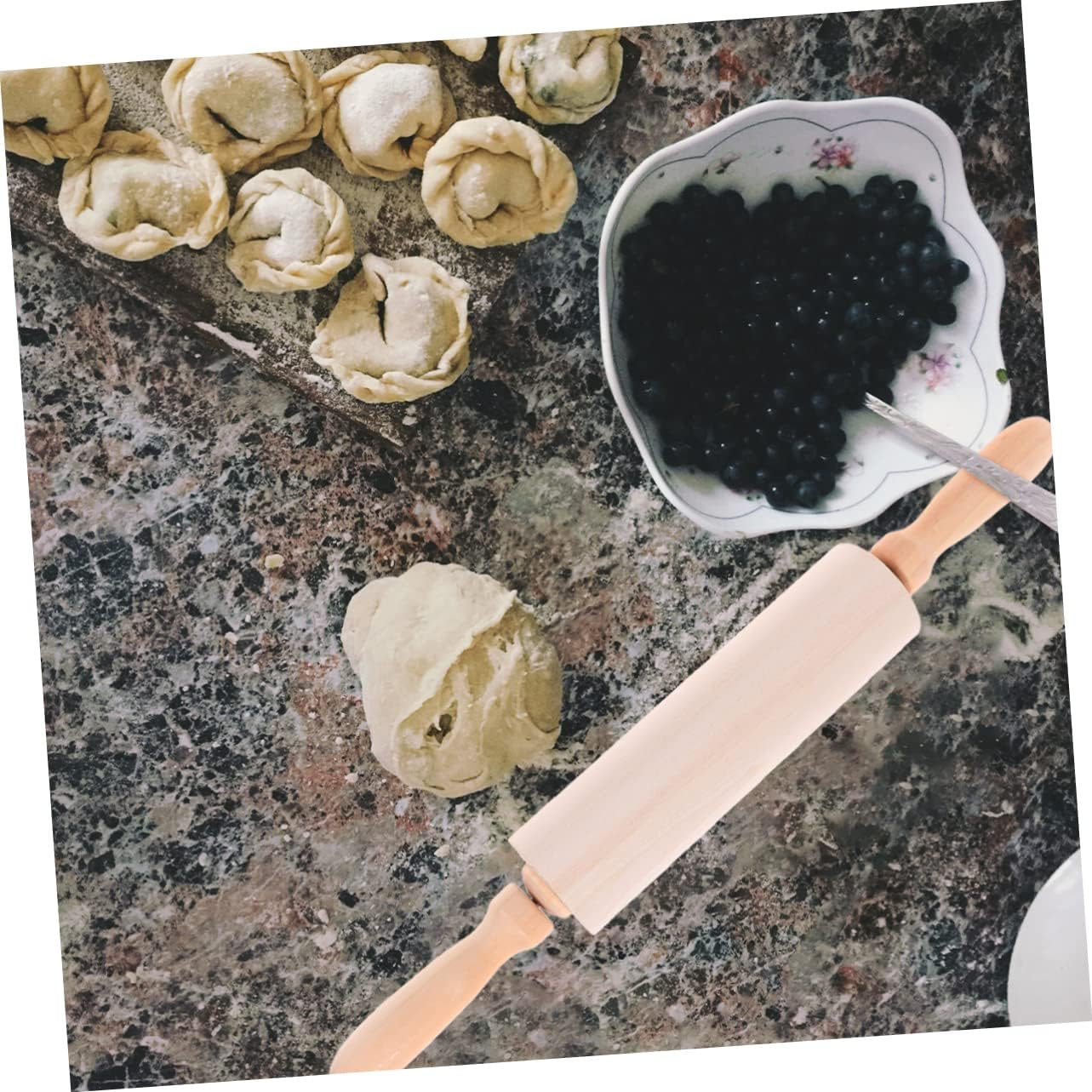 Christmas Wooden Rolling Pin Plain Dough Roller for Baking Kitchen Tool for Cookie and Pizza Preparation image number 4