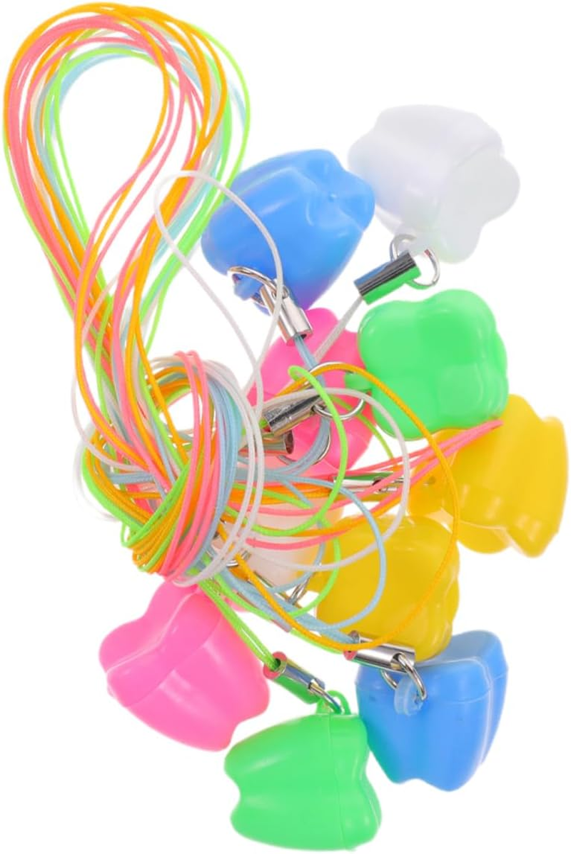 SUPVOX Baby Teeth Keepsake Box Storage Saver for Kids Boys Girls 10Pcs Mini Tooth Holder Case Colorful Mixed Design Memory Keepsake Container