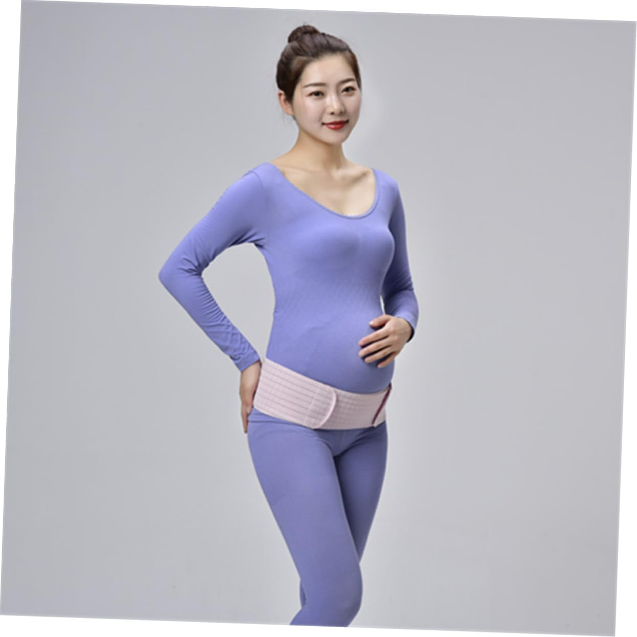 CANIGHT Woman Breathable Dual Purpose Pelvic Abdominal Support Band Comfortable Postpartum Pregnancy Waist Care Belt Pink image number 4