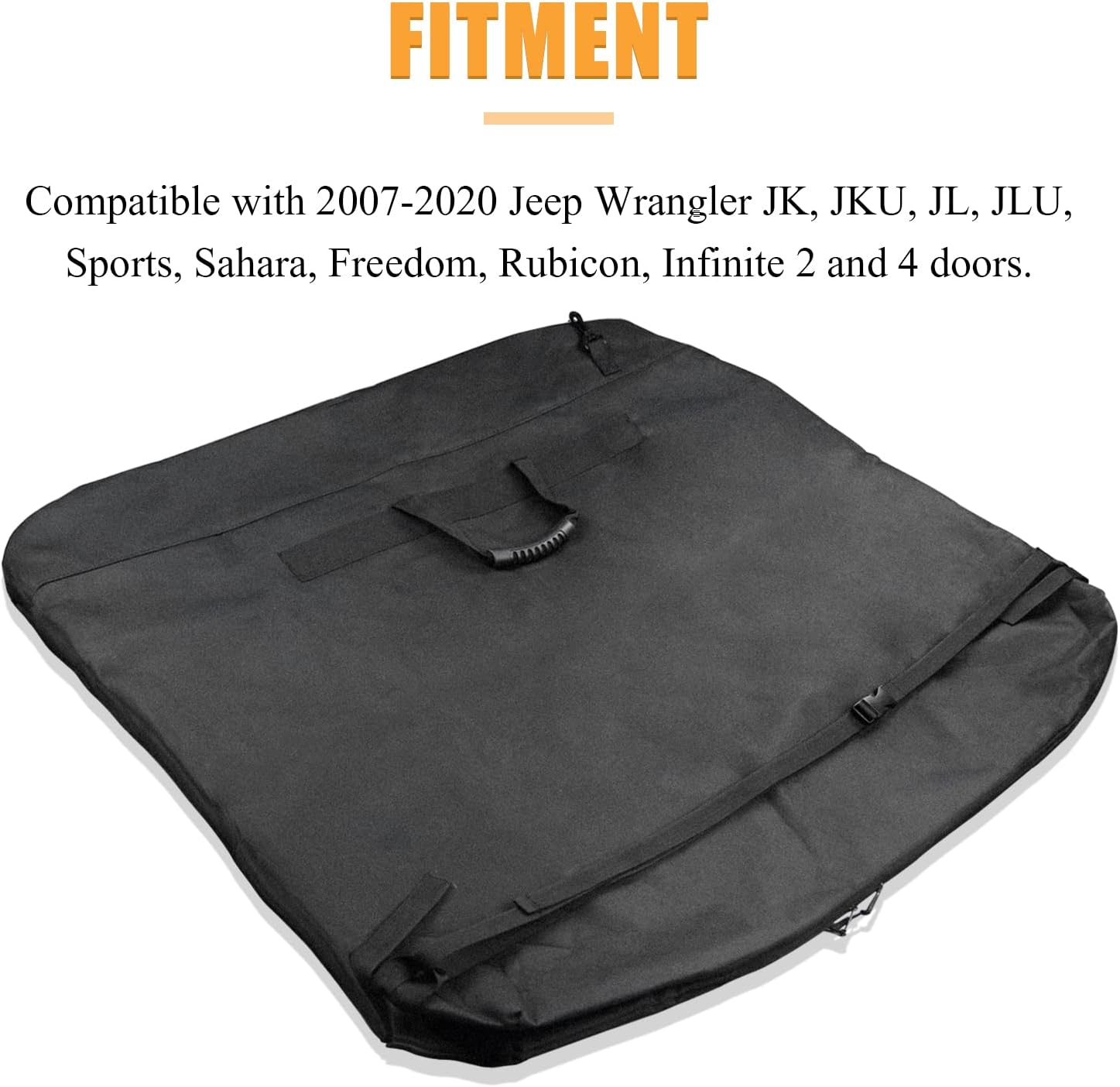Mekar Freedom Panel Hard Top Storage Bag with Handle Compatible with 2007-2022 Jeep Wrangler JK JKU JL JLU Sports Sahara Freedom Rubicon Unlimited Gladiator 2-Door & 4-Door & 2020-2022 Gladiator JT image number 3