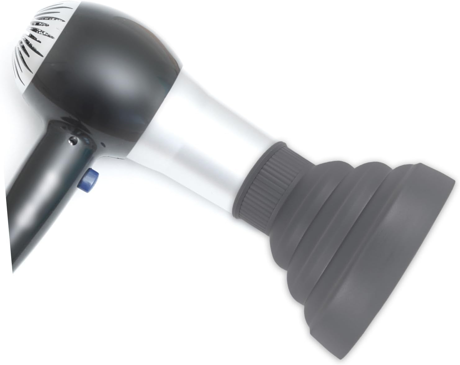 HONMEET Hair Difuser Attachment Silicone Collapsible Nozzle for Hair Dryer Fit Grey image number 6