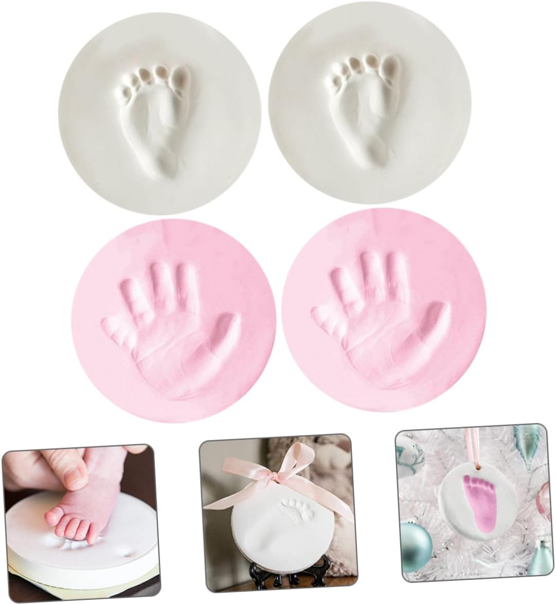 4Pcs Handprint Footprint Keepsake Gifts Newborn Shower Presents for Boy Girl image number 3