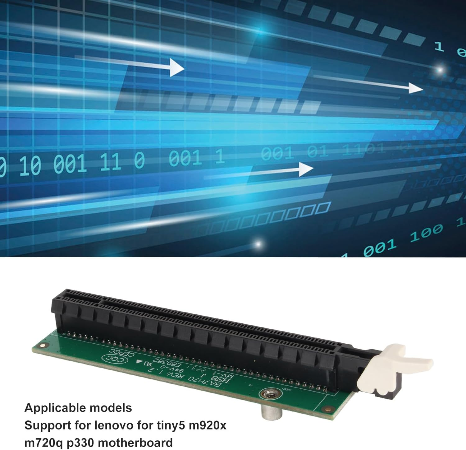 PCIE16 for Thinkcentre Tiny5,Four Port Network Card Replacement Expansion Riser Card,Supporting Graphics PCIE16 Expansion Grad,For Tiny5 M920X M720Q P330 Mainboard image number 5