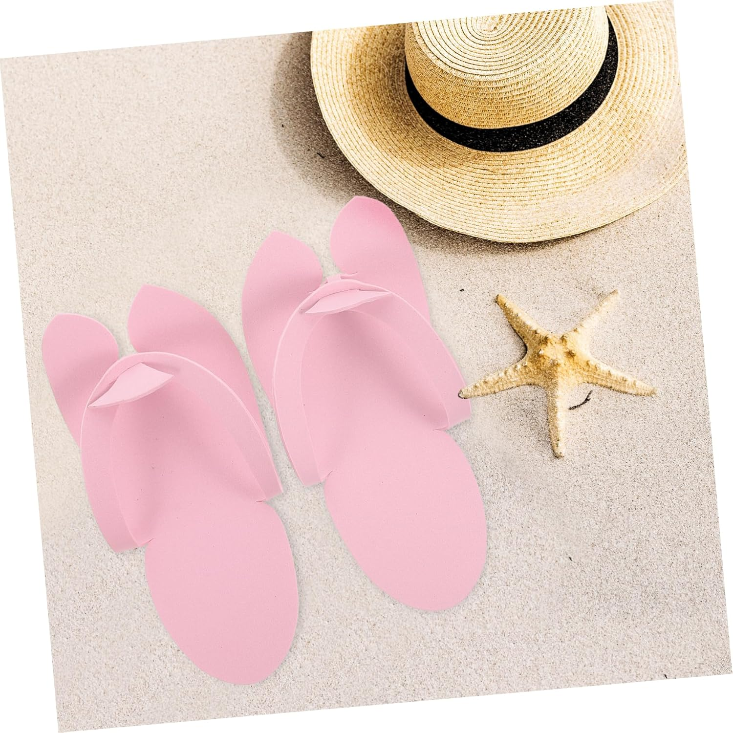 PENIKOKO 12 Pairs Disposable EVA Manicure Slippers Lightweight Portable Hotel Footwear for Spa Travel Salon Guest Use Slip Soft Comfortable Design image number 5