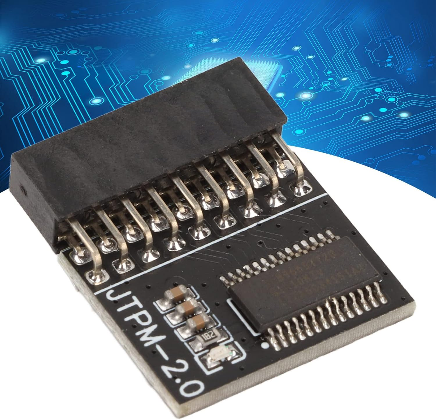 TPM2.0 Module,Secure Storage 18 Pin TPM2.0 Encryption Security Module,Reserved Memory TPM Remote Card,For Motherboards