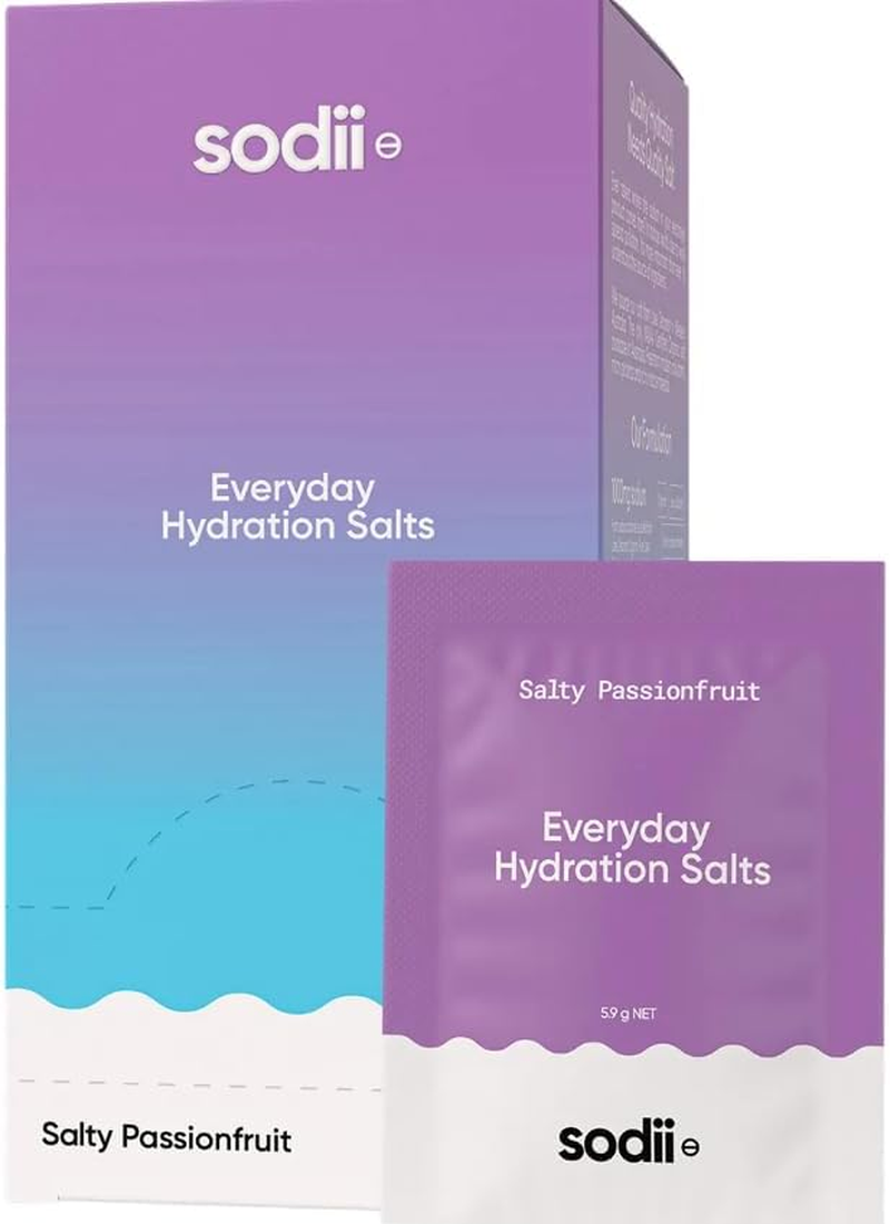 Sodii Everyday Hydration Salts, Salty Passionfruit, 30 Pack