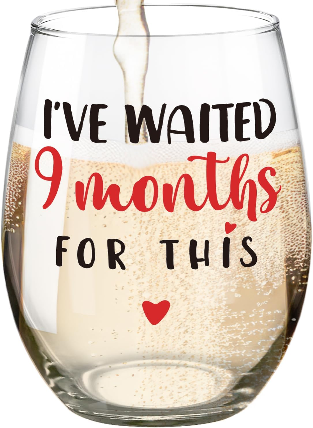 Fatbaby Mom Gifts Wine Glass,Funny Mother&rsquo;S Day Christmas Birthday Gifts for New Mom off Duty Stemless Wine Glass 15 OZ