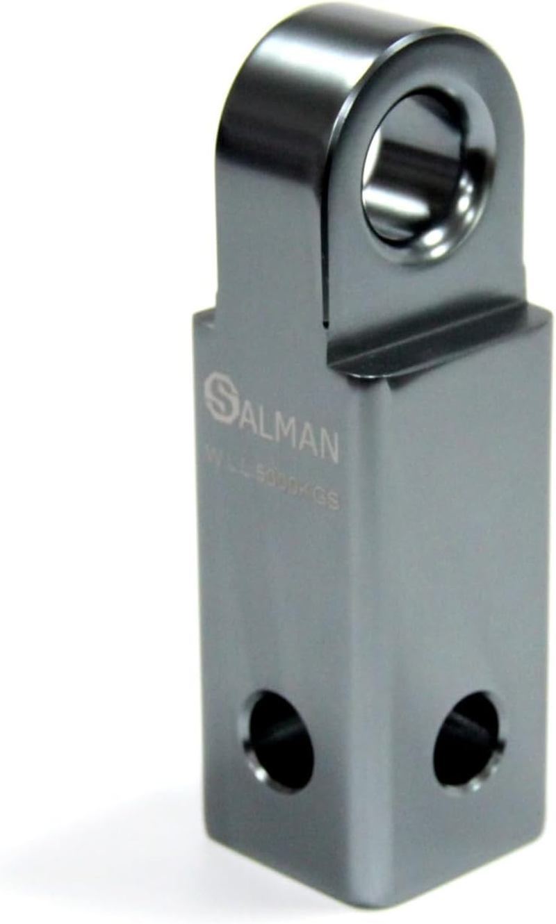 Salman 5T Aluminum Alloy 6061 Hitch Receiver Winch Accessories, Grey, 50X50X155Mm