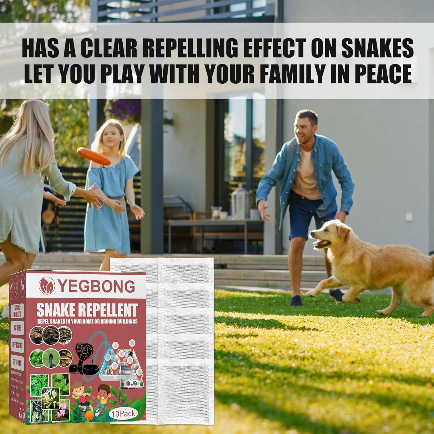 Snake Repellent,Insect Killer Outdoor Snake Repellent Repels Yard Snakes Pet Safe for Lawns, Gardens, Camping and Fishing Repels Snakes and Other Pests（10Pack） image number 1