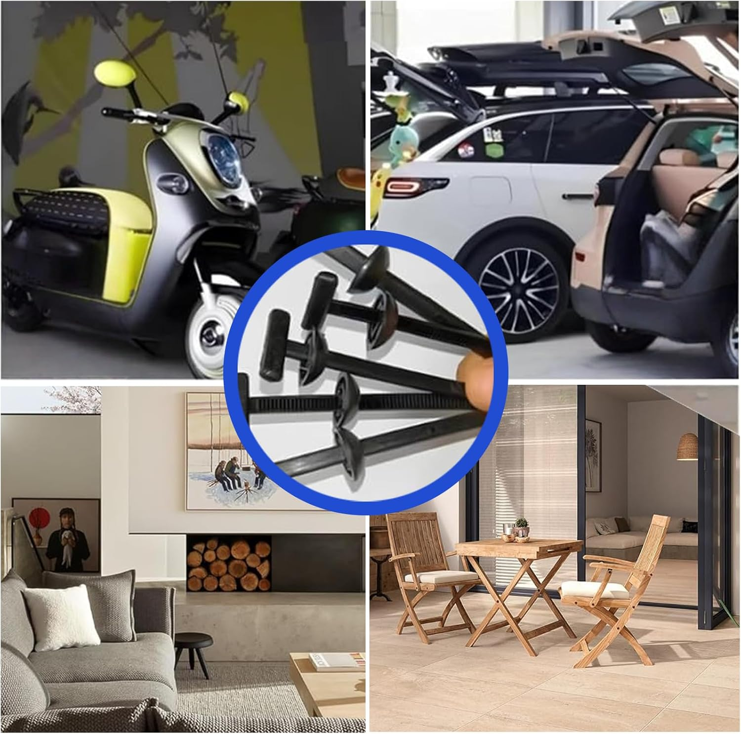 Rylaxzon Cable Tie Buckle, Heavy Duty Self-Locking Nylon Zip Ties, Automobile Parts Fixing Tool, High Heat & Durable (50 PCS) image number 5