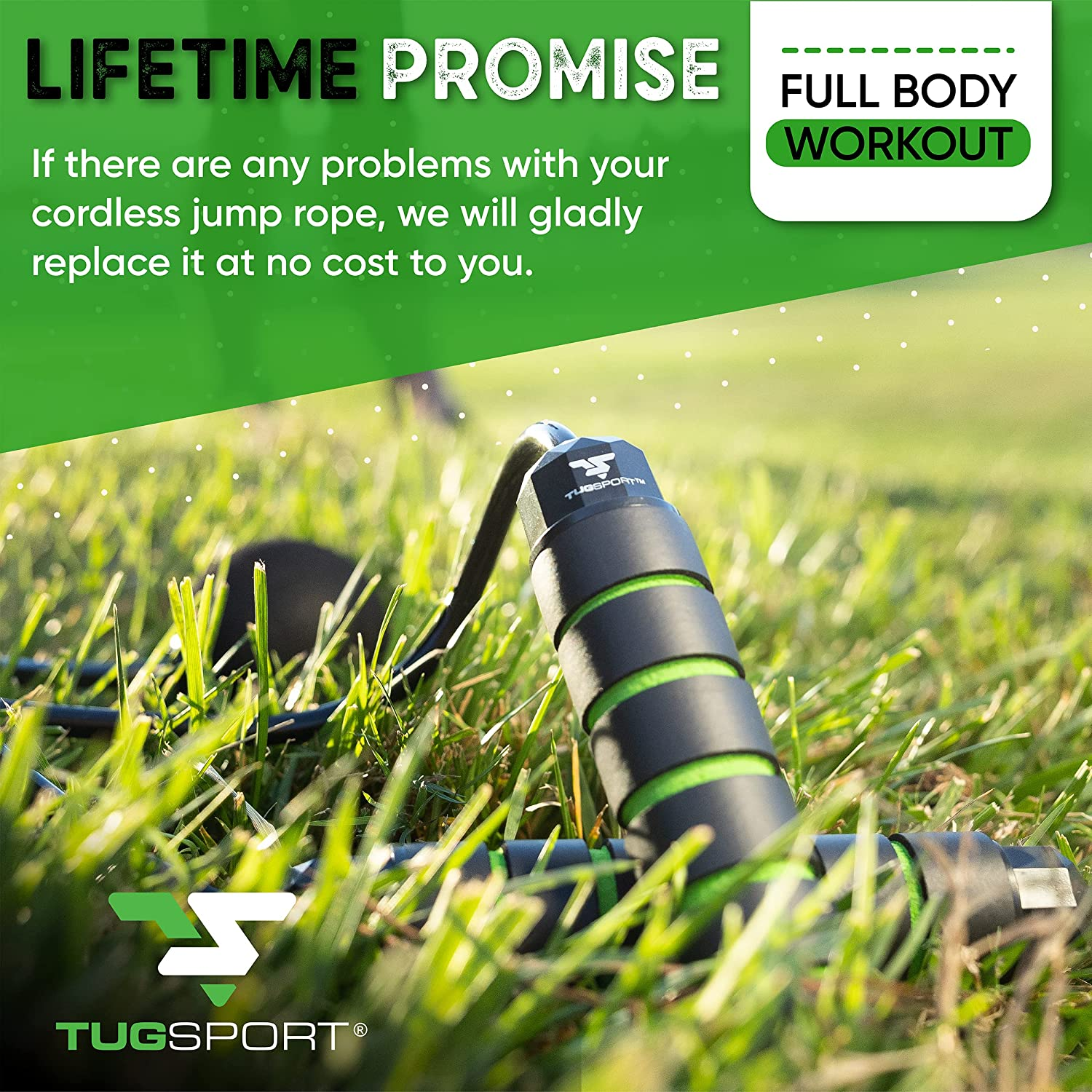 Weighted Cordless Jump Rope - Adjustable Length Ropes Ropeless Jump Rope for Beach Body - Eliminate Dad Bod with Indoor Jumprope - Cordless Jumping Rope Great for Improving Fitness in Small Spaces image number 2