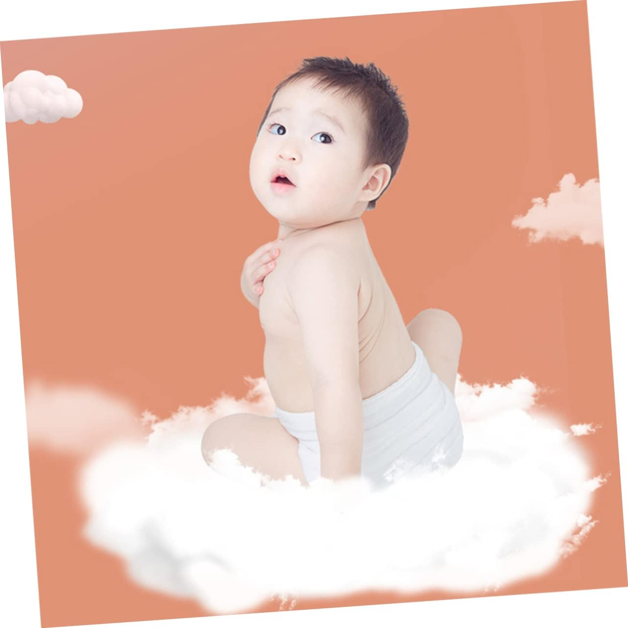 KOMBIUDA Reusable Newborn Cloth Diapers Breathable Inserts for Babies, Washable Baby Cloth Diaper Pants, Size L 50X46Cm Suitable for 15-25Lb, 5Pcs Set