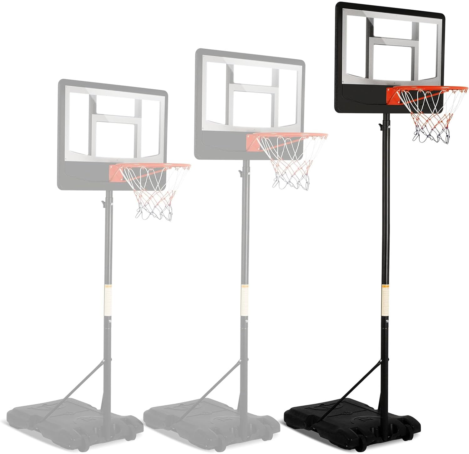 OUROAD Basketball Hoop Stand, Height Adjustable Basketball System W/Wheels for Indoor Outdoor Use image number 6