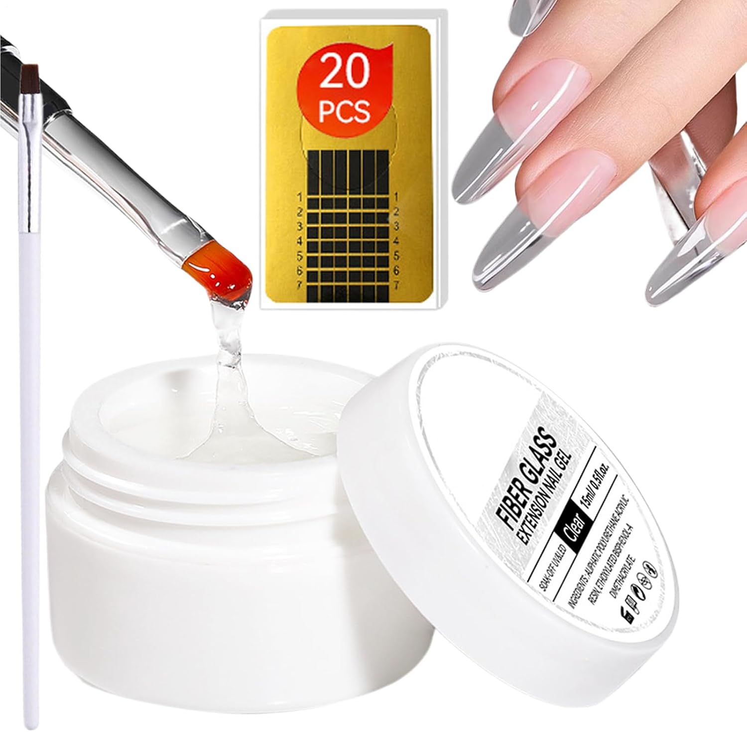 Broken Nail Repair,Weak & Damaged Nails Gel - Strengthening Protective Long Lasting 15Ml Thickener for Home Adults Maintenance Women Beauty Travel Manicure Restore Protection Girls image number 4