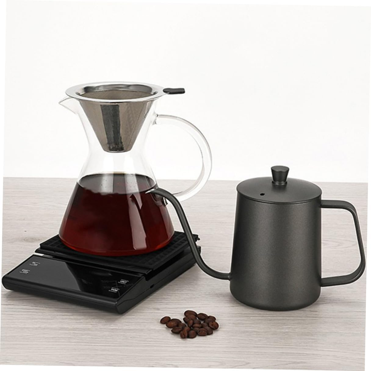 Toyvian Stainless Steel Coffee Filter Mesh Strainer, Rust-Proof Reusable Beverage Sifter with Handle, Multipurpose Paperless Coffee and Tea Funnel for Hand Drip Brewing Random Style