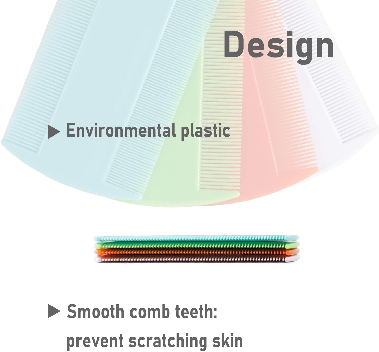 Flea Comb for Cats, 4 Pcs Lice Comb for Dogs, Double Sided Cat Comb for Short Hair of Pets or Humans by Mohern image number 5