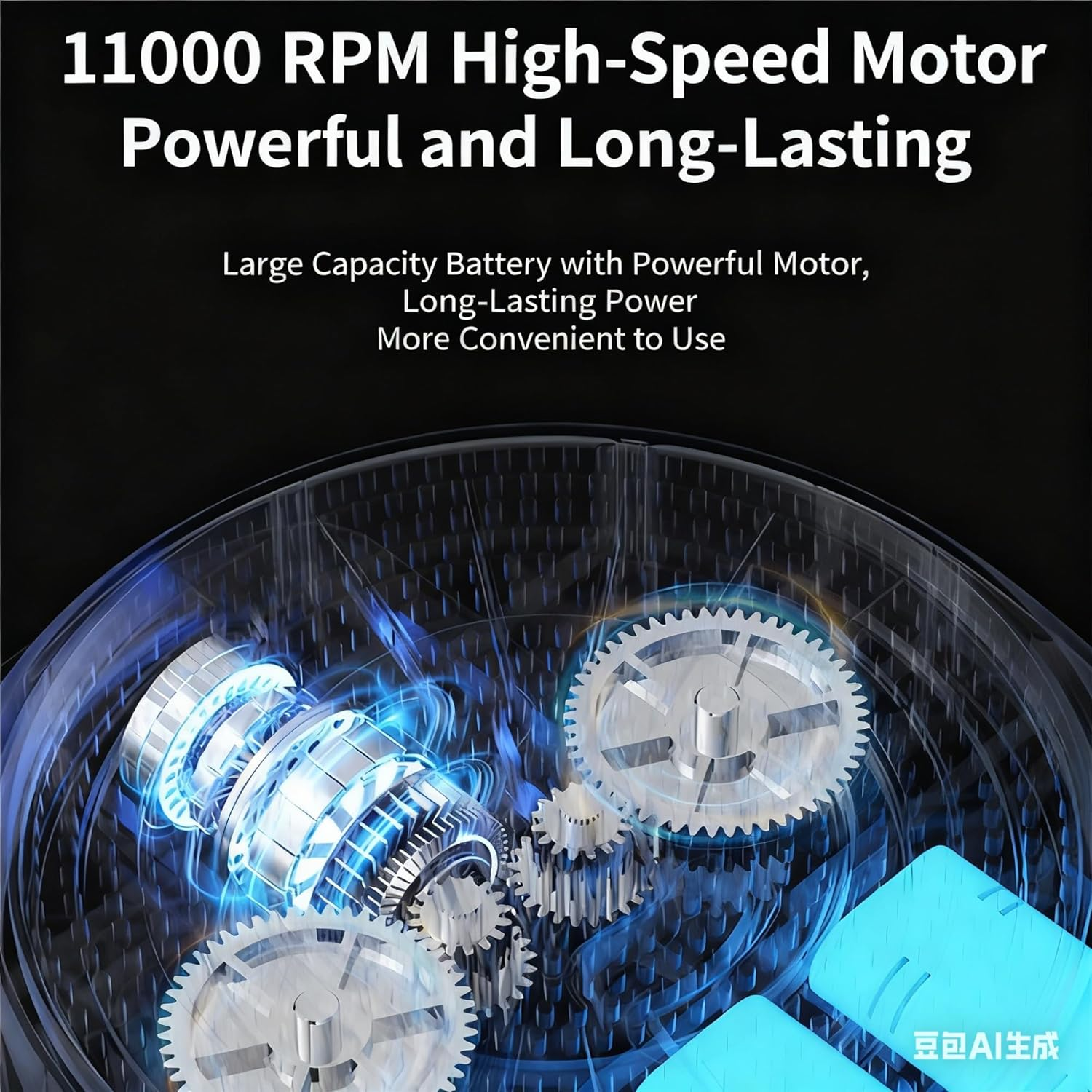 Electric Back Scrubber for Shower, Wall Mounted Exfoliating Brush, Hands-Free Automatic Body Scrubber, 360&deg; Automatic Rota-Tion, for Deep Cleansing Back Massage Exfoliating image number 2