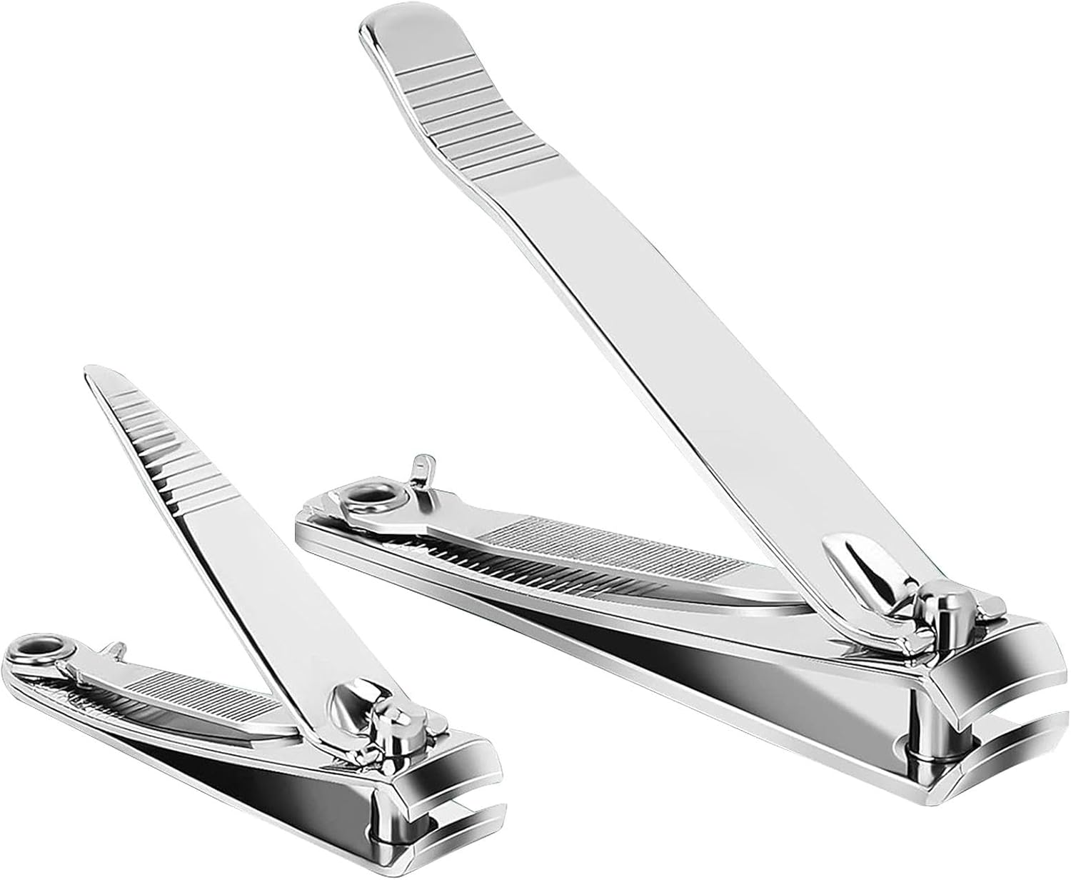 2 Pack Nail Clippers Set, Nail Cutter, Ultra Sharp Stainless Steel Fingernail and Toenail Clipper Cutters,Travel Nail Kit for Men Women