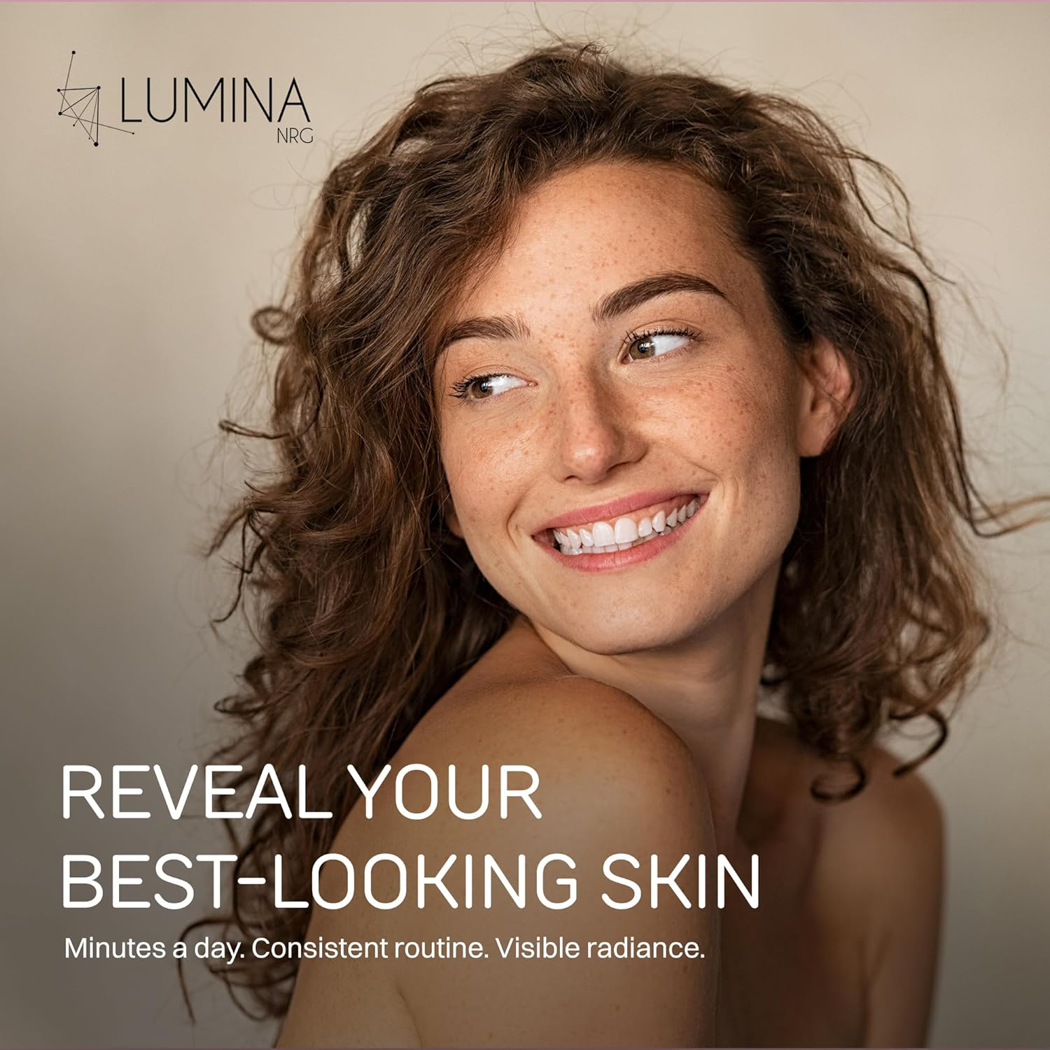 Lumina NRG Mini Glow Pro 5-In-1 LED Face Wand &ndash; Skin Lifting, Toning & Firming Facial Massager with EMS, Microcurrent, Red & Blue Light &ndash; at Home Neck Contouring Beauty Device & Sculpting Tool image number 2