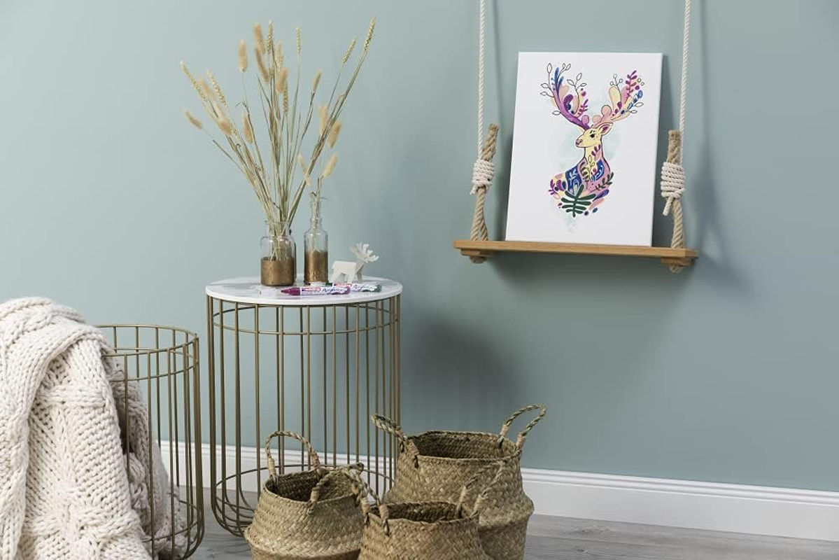 Edding 5300 Acrylic Marker Fine - Gold - 1 Waterproof Acrylic Paint Marker - Fine round Nib 1-2Mm - Acrylic Paint Pen for Drawing on Canvas, Art Paper and Wood - Acrylic Markers for Pebbles - 01: 1 Pen - Traffic White Matt image number 7