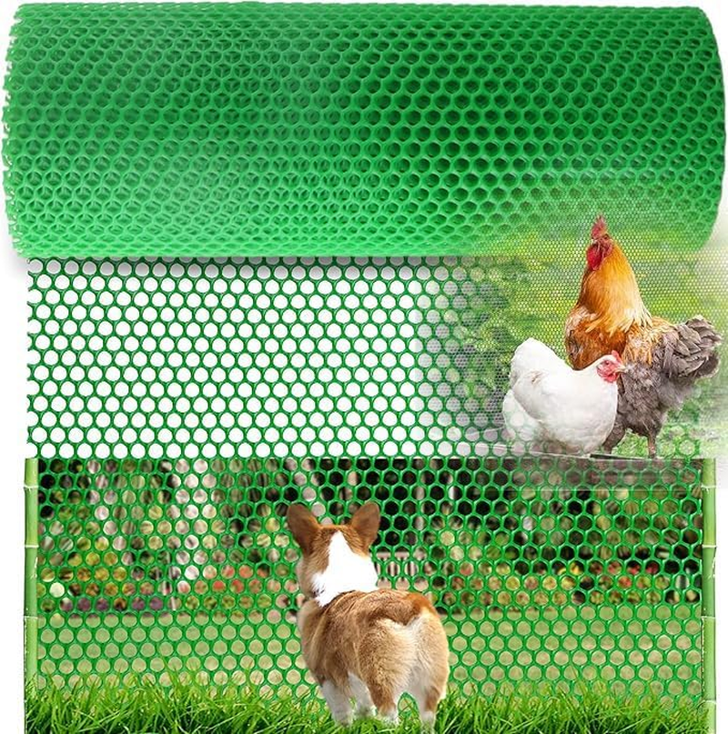 WEZCHUGHAOL Plastic Wire Mesh Fence 40 X 300CM Roll &ndash; Durable, Versatile Barrier for Pets & Gardening (White)