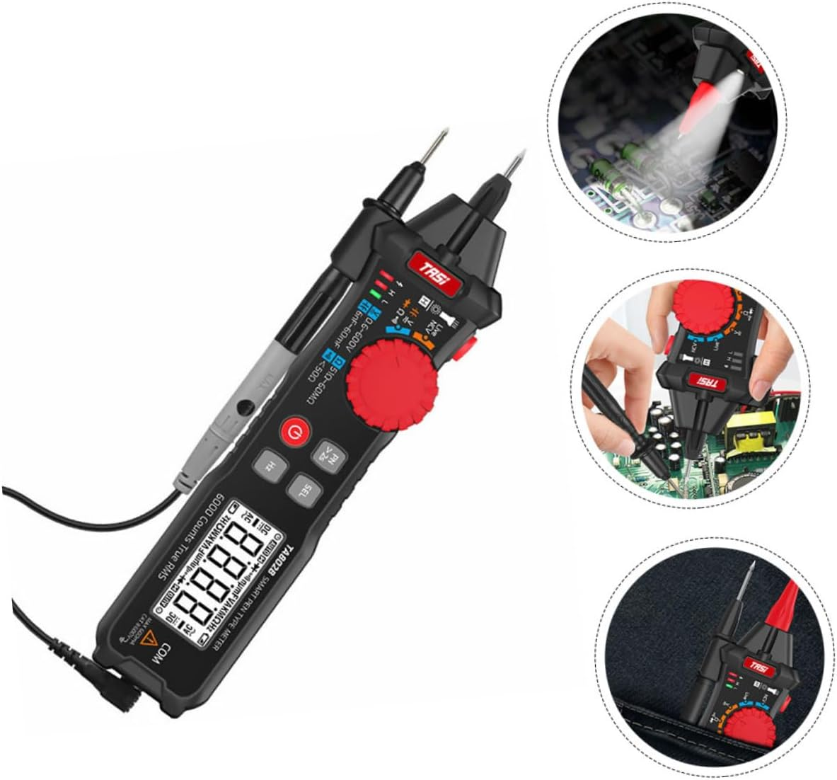 Jojofuny Pen Type Multimeter Portable Digital Auto Multimeter Ohm Volt Current Tester Pen Electrician Tool Small Compact Auto-Ranging for Electrical Testing image number 2