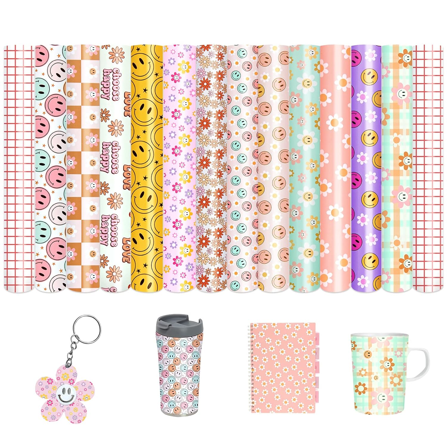 Tintnut Leopard Permanent Vinyl - 8 Sheets 12"X10", Cheetah Permanent Vinyl Sheets, Pattern Adhesive