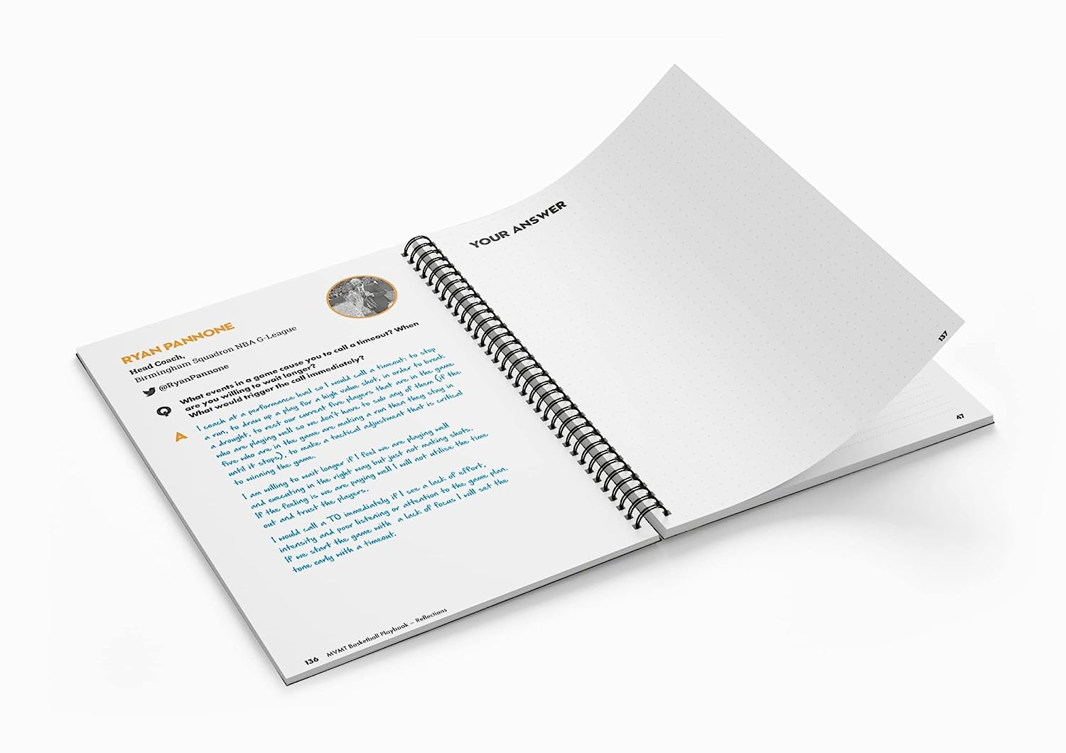 MVMT Sports Basketball Coaching Playbook by MVMT Sports.,Capture Plays,Drills and Opponent Scouting,Advanced Notebook for Basketball Coaches,A5