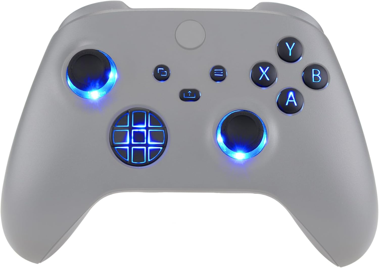 Extremerate Multi-Colors Luminated D-Pad Thumbsticks Start Back Sync ABXY Buttons for Xbox Series X/S Controller, White Classical Symbols Buttons DTF V2 LED Kit for Xbox Core Controller Model 1914