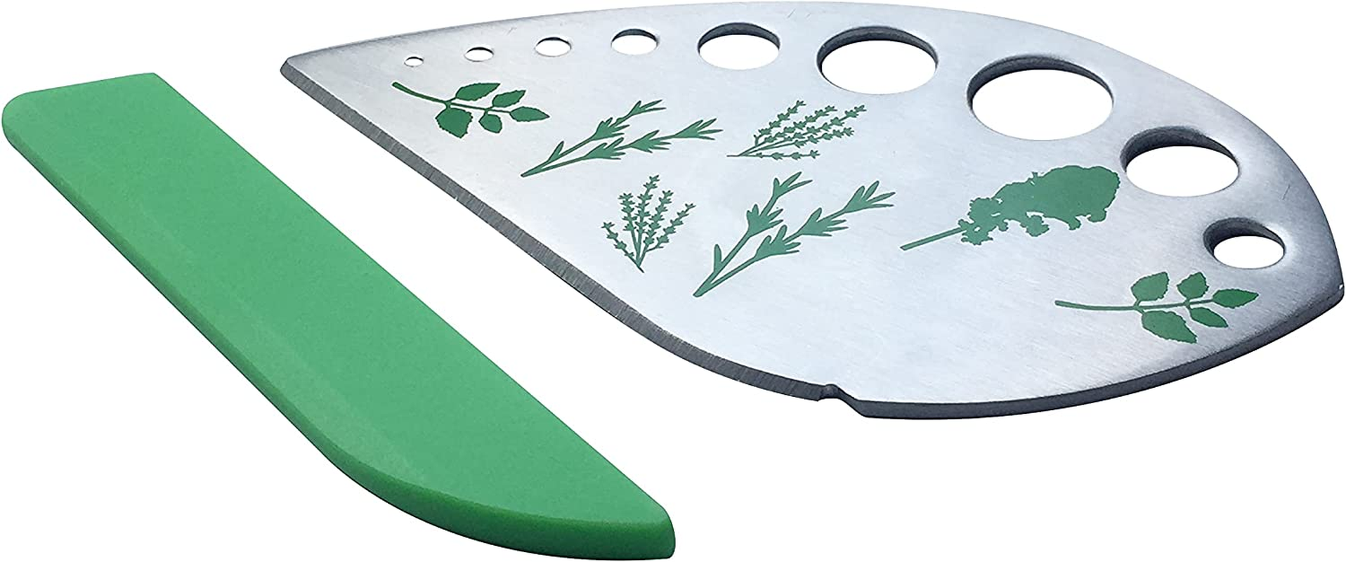 Herb Stripper Stainless Steel Kitchen Herb Leaf Stripping Tool Kitchen Gadgets for Kale, Chard, Collard Greens, Thyme, Basil, Cilantro Tool (9 Holes) image number 2