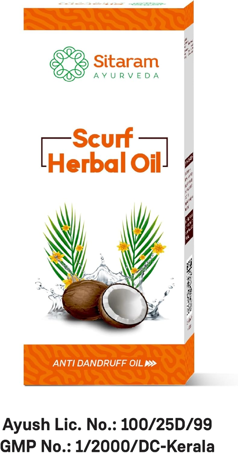 Sitaram Ayurveda Scurf Kerala Ayurvedic Herbal Oil for Hair 100Ml, Cures Dandruff, Soothes Dry and Itchy Scalp, Stimulates and Cleanses Hair Follicles image number 4