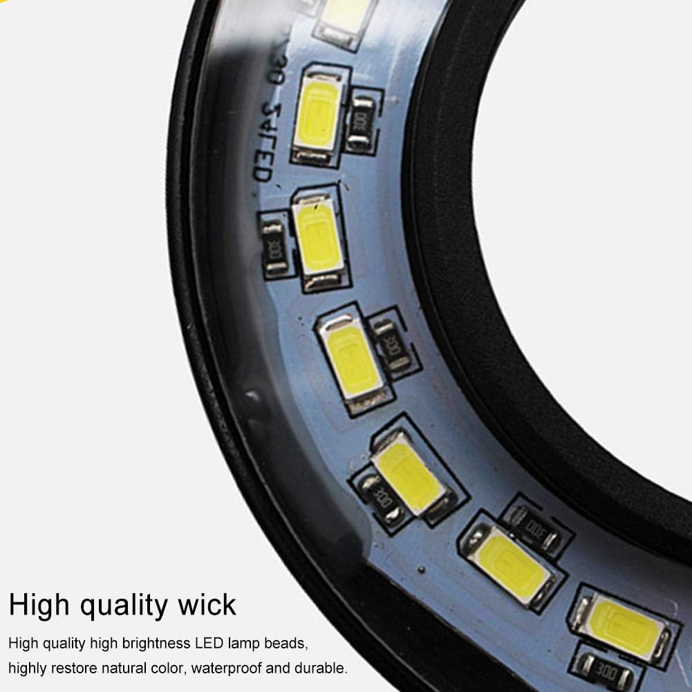 LED Aquarium Light 360 Degree Full Spectrum LED Light with Bamboo Board 10W Nano Fish Tank Light USB Powered Flat Nano Aquarium Light Bett a Fish Tank Light for Plant Growth image number 6