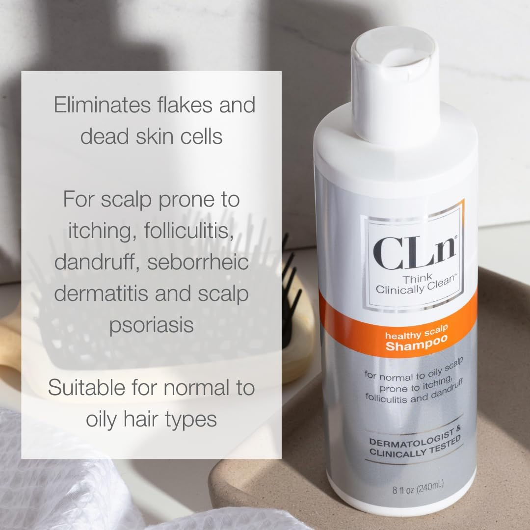 Cln&reg; Shampoo - Clarifying Formula with Salicylic Acid, for Normal to Oily Scalp Prone to Folliculitis, Dandruff, Itchy & Flaky Scalp, Fragrance-Free & Paraben-Free, 8 Fl. Oz. image number 1