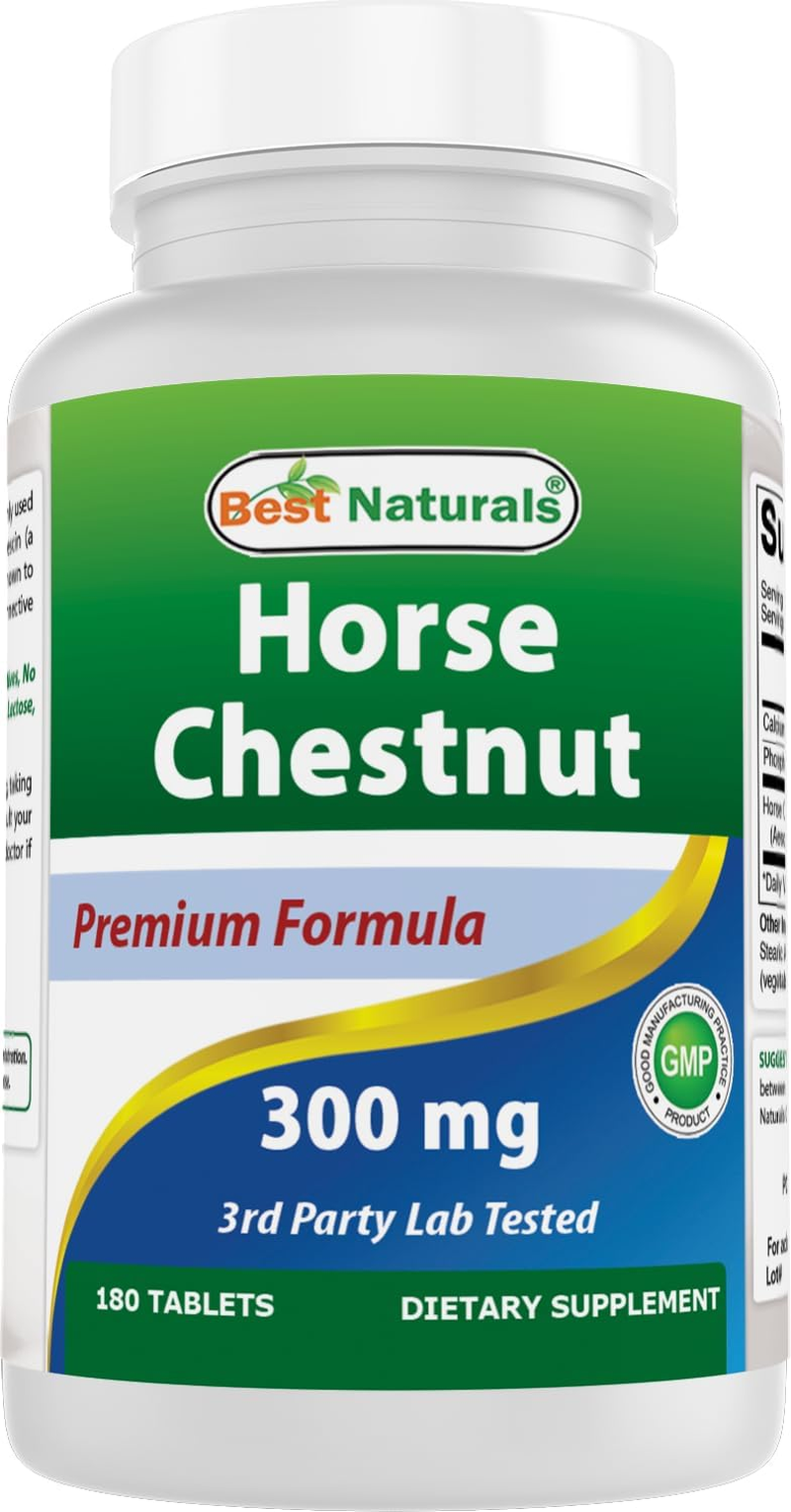 Best Naturals Horse Chestnut Extract 300 Mg 180 Tablets image number 3