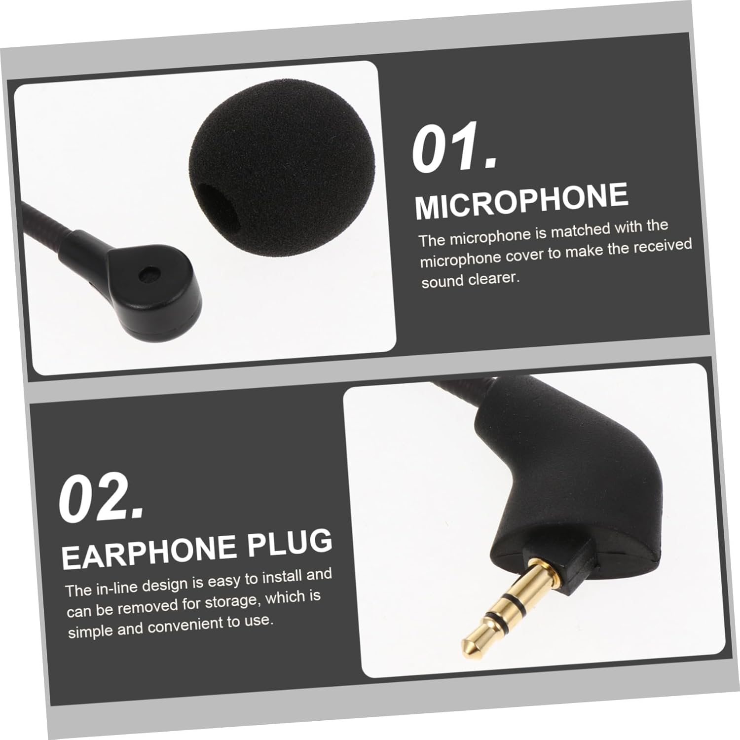 Yardenfun Wired Computer Headset Microphone with Noise Reduction for Pc Gaming and Webcast, Over-Ear Gaming Headphones with Built-In Mic for Online Lectures and Communication image number 3